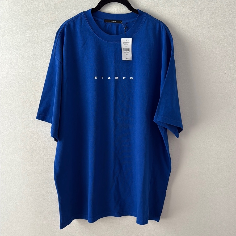 STAMPD Micro Strike Relaxed Blue Men's Shirt